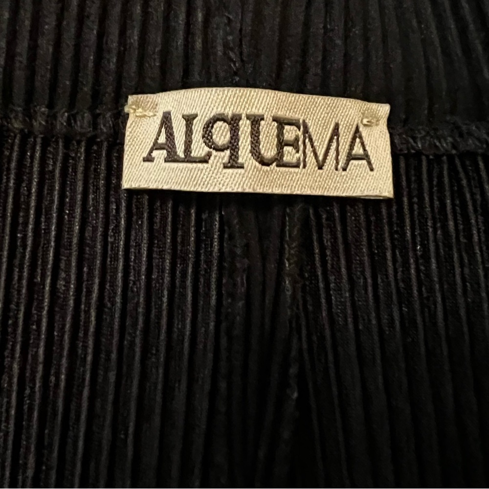 Alquema High Rise Wide Leg Micro Pleated Palazzo Trouser Pants Black Australia S - Picture 10 of 15